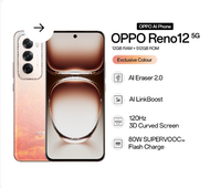 OPPO RENO 12 5G AI Smartphone(12GB RAM + 512GB ROM) | Malaysia Set | 1 Year Oppo Malaysia Warranty