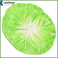 🎤 Light Green Ceramic Cabbage Style Plate for Food Storage and Serving