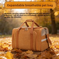 Expandable Pet Backpack Carrier - Large Breathable Foldable Travel Bag for Cats & Small Dogs Up to 7