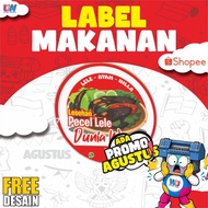 CUSTOM FOOD LABELS/ FOOD LABELS/ PACKAGING LABELS FOOD STICKERS PACKAGING STICKERS