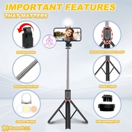Selfie Stick Tripod Tongsis bluetooth LED K9 1.7M tripod remote Selfie Stick 170cm Selfie Stick/ R1S