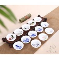 9 Models of Canh Duc Porcelain Cups - Gourd Shape
