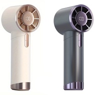 High-Speed Portable Handheld Fan Quiet Adjustable Speed Free Lanyard LED Display FN30E