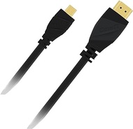 15 Ft Micro HDMI to HDMI Cable, GearIT Micro HDMI to HDMI 15FT High Speed Ethernet 4K Resolution 3D Video and ARC Audio Return Channel Micro HDMI to HDMI Cable, Black