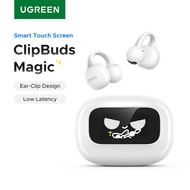 UGREEN Bluetooth Earphones TWS Wireless LCD Smart Screen Earbuds Open Clip Ear Headphones