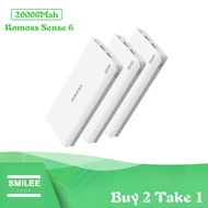 Buy 2 take 1 Original Romoss Powerbank Sense6 Sense 6 20000mAh Power Bank ( White )