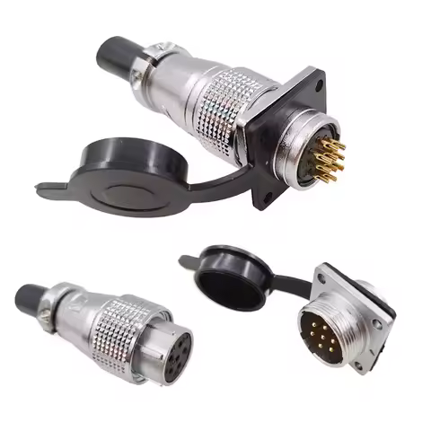 PLS20Pin Air Carrier Male Female Plug Connector 2/3/4/5/6/7/8/9/10/12Pin Opening Diameter 20mm WS20 