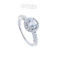 FOR HER SERIES | SILVERA 925 Silver Ring Rings Cincin Perak ~ Double Halo Ring, 925 Silver by Masdor