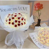Handmade roses with 52 meaningful gifts