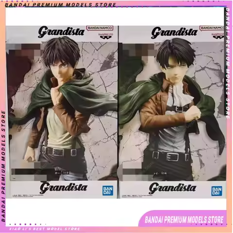 Original BANPRESTO Grandista【Attack on Titan】Eren Yeager 28cm Levi Ackerman Bandai 27cm Boys Gifts M