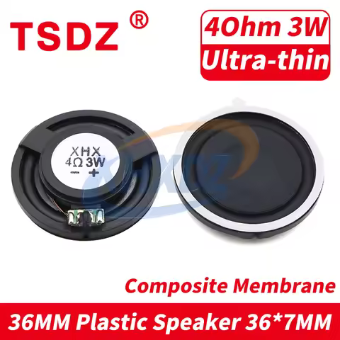 2PCS 36MM Plastic Composite Membrane 4 Ohm 3W Speaker 36 MM 4Ohm 3 Watts Speaker Ultra-thin Horn Aco