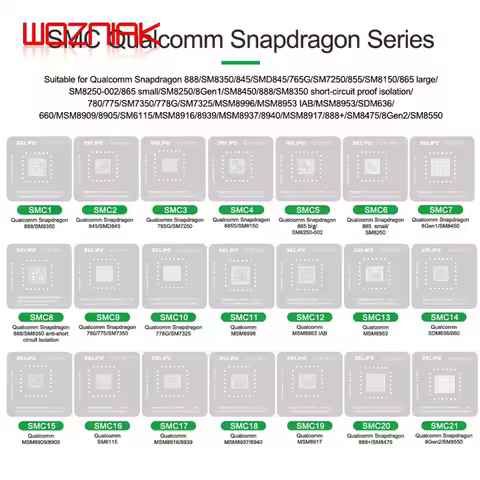 RELIFE RL-044 58pcs/1Set Android Series Chip Tin planting steel mesh set for SMC MTC HIC EMMC ACU EX