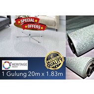 Tikar Getah 20m x 1.37m (4.5 kaki) PVC Vinyl Carpet Flooring Rug Mat Home Decor Canopy Karpet Velvet Toto Khemah Kanopi