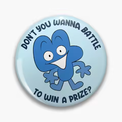 Bfdi Four Catchphrase Soft Button Pin Decor Hat Gift Lapel Pin Cartoon Metal Lover Creative Brooch W