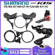Shimano 105 R7120 R7170 2x1 2S ดิสไฮดรอลิกชุดเบรคเปลี่ยนเกียร์ R7120 R7170 R7100เบรคดิสไฮดรอลิก Dera