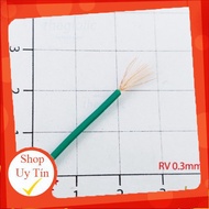 [5 Pieces]- Single Multi-Core Copper Wire RV-0.3 0.3mm2 Green Giang Tech Hub