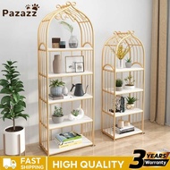 Gold Bird Cage Shelf Landing Balcony Decoration Shelf Partition Multi-layer Cosmetics Shelf Light St