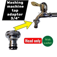 3/4" brass chrome tap adaptor tap connector garden hose connector washing machine tap/penyambung kep