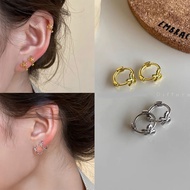 Sweet Gold Silver Bowknot Buckle Piercings Ear Studs Earring Jewelry Accessory
