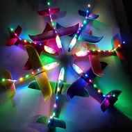 With LED 48cm  Plane Foam Plane Gliders LED Kapal terbang Foam Kids Playing Aeroplane Glide Fly Aero