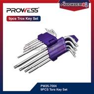 Prowess 9pcs Torx Star Hex Allen Key Set T10-T50 Prowess Allen Key Set Allen Key Hex Diy Tools