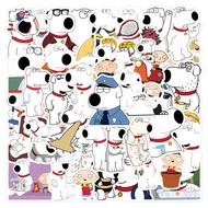 50pcs Family Guy Brian Griffin Cartoon Graffiti Stickers for Laptop, Luggage, and Phone Case