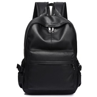 Men's Backpack For Men pu Leather Leatherette Backpack Man Mens Design Bag Black Zipper Laptop Backpack Male High Quality