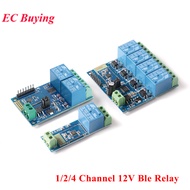 12V Bluetooth-compatible Relay Module 1CH 2CH 4CH Wireless Switch APP Remote Control for Smart Home 