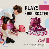 OXELO รองเท้าสเก็ต รองเท้าสเก็ตเด็ก รองเท้าสเก็ตสำหรับเด็ก รุ่น Play 5 (สีชมพู) ( Play 5 Kids' Skate