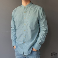 เสื้อเชิ้ตชายคอจีน เสื้อเชิ้ตชาย เสื้อเชิ้ตคอจีน เสื้อผู้ชายคอจีน เสื้อคอจีน คอจีน ผ้า oxford มีกระเ