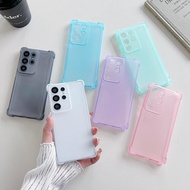 Solid Color Translucent Matte Silicone Phone Case Compatible For Samsung Galaxy S25 Ultra S24 S25 FE