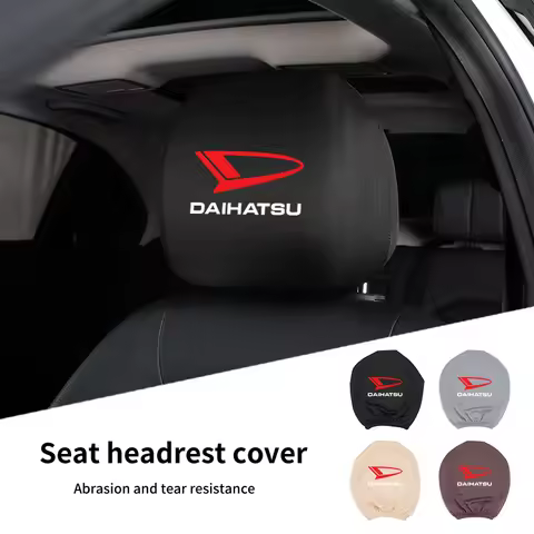 Car Black Seat Cover Headgear Headrest Covers Decoration For Daihatsu Terios Sirion Mira Materia Roc