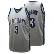 Men's #3 Deep Blue Basketball Jersey, Graphic Embroidered Loose Breathable Sleeveless V-Neck Tank To