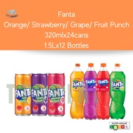 Fanta Orange / Fanta Grape / Fanta Strawberry / Fanta Fruitpunch : Fanta Can 24cans x 320ml Fanta Bo