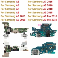 For Samsung Galaxy A3 A5 2016 A7 2018 A8 A9 Pro 2019 Original Charging Port Charge Board Usb Connector Plate Replacement Parts