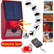 【New】Solar Security Alarm Motion Sensor Sound&Light Siren Alarm Warning Alert Home Security System A