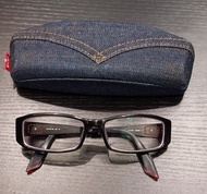 二手 LEVI'S近視眼鏡/約525~550度/左、右一樣/寶島眼鏡行配的/附同品牌眼鏡盒/真品
