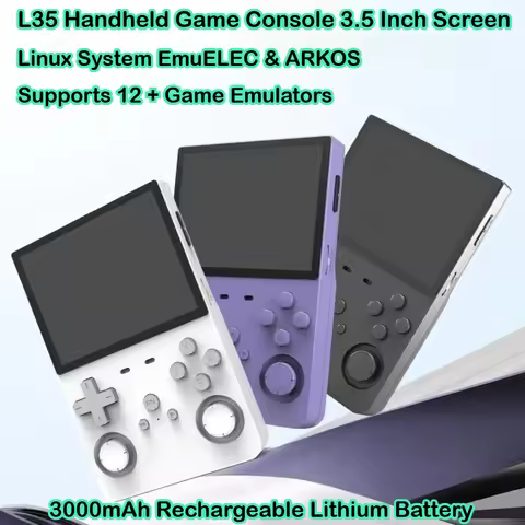 L35 Handheld Game Console 3.5 Inch Screen Portable Retro Arcade Video Player Classic Games 3000mAh G