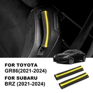 For Subaru BRZ Toyota 86 GR86 GT86 Suede Seat Belt Limit Buckles Safety Belt Fixing Trim Strip Motor