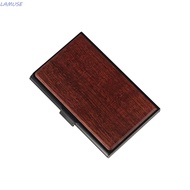 LAMUSE Business Card Holder Wooden High-End Display Stander Office Supplies Stainless Steel Cards Co