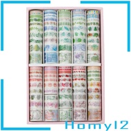 HOMYL2 100 Rolls Washi Tape Sticker Paper Masking Decorative Tape Scra