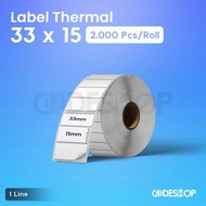 Label 33 x 15 33x15 mm/ 33x15mm Thermal/, 2000 Pcs Stickers