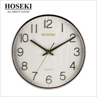 HOSEKI 12-16" Designer Wall Clock Series H-9422 H-9421 Silent Sweep Decor Home Decoration Watch Non Ticking Wooden dial