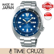 [Time Cruze] Seiko SRPD21J Prospex Turtle Save The Ocean Automatic Divers Stainless Steel Blue Men Watch  SRPD21 SRPD21J