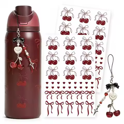 For Owala FreeSip 243240oz and Kids Black Cherry for Owala Water Bottle Sticker Set Accessory