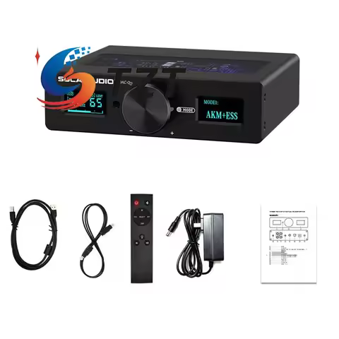 TZT SUCA AUDIO DAC-Q11 Dual-core Audio Decoder ESS9038+AK4493 Hifi DAC with Two OLED Screens for DSD