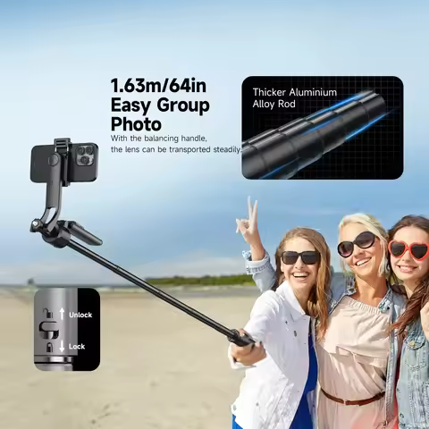 C17 AI Face Tracking Stable Bluetooth Balanced Stable Bluetooth Expansion Tripod Selfie Stick Stabil
