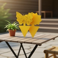 Yellow Sticky Bug Traps Double-Sided Catcher for Fungus Gnats Fruit Flies Whiteflies Aphids Leaf Min