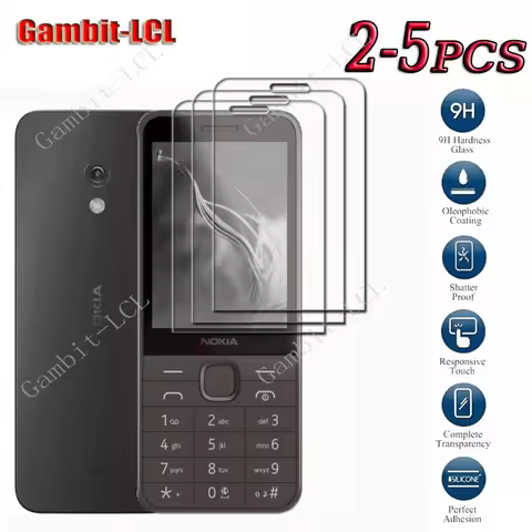 2-5PCS 9H HD Original Tempered Glass For Nokia 215 220 235 4G (2024) 2.8" Nokia215 Screen Protective