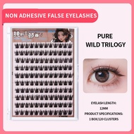 BQI  False Eyelashes Without Glue 10 Rows Lazy Single Cluster Sunflower Eyelashes